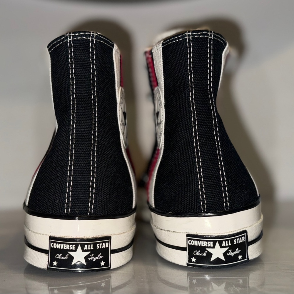 Converse Chuck Taylor All Star 70 High Top Shoes Red & White Stripe - Men’s 11.5 - Picture 9 of 14